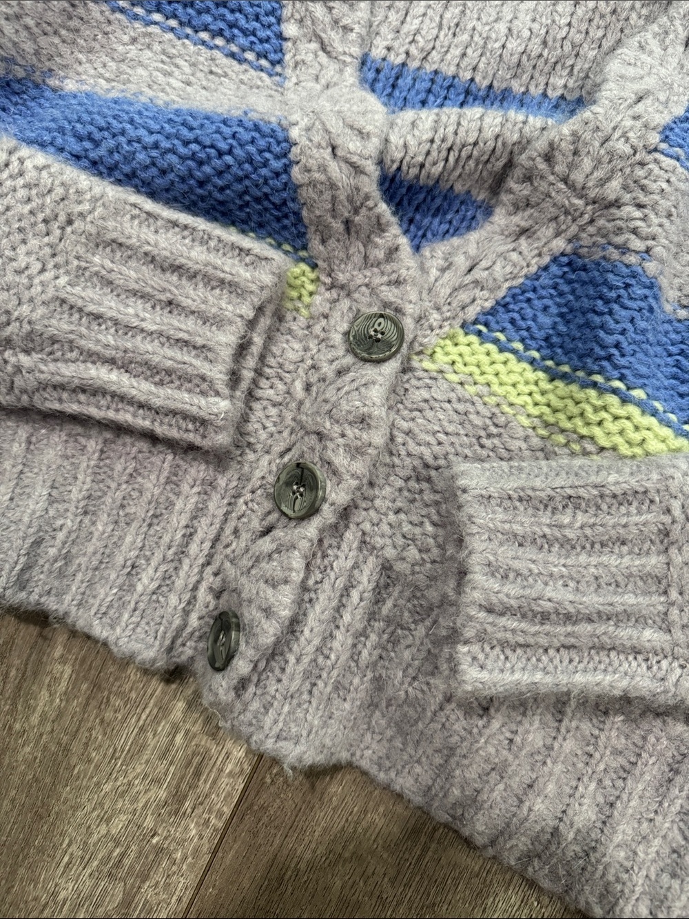 Free People Fine Time Stripe Cardigan-Neptune S - Picture 5 of 7